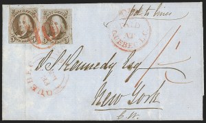 Sale 1284, Lot 602, 1847 Issue: British North American Mails, 5c Red Brown (1) Sale 1284, Lot 602, 1847 Issue: British North American Mails