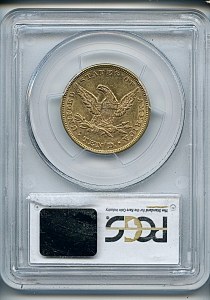 Liberty Eagle, $10, 1861 - , 8633, Reverse