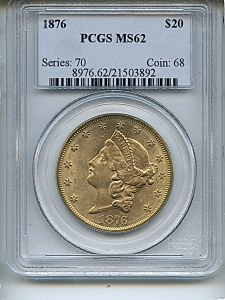 Liberty Double Eagle, $20, 1876 - , 8976, Obverse