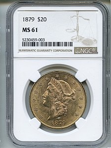Liberty Double Eagle, $20, 1879 - , 8988, Obverse
