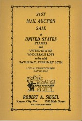 Sale No. 21 — Siegel Auction Galleries
