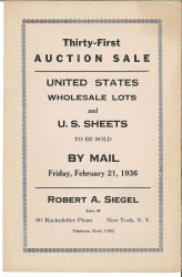 Sale No. 31 — Siegel Auction Galleries