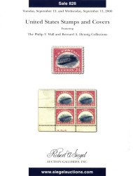 Sale No. 826 — Siegel Auction Galleries